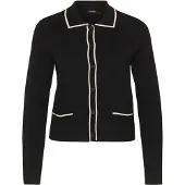 Vero moda Cardigan 'VMGOLD' noir / blanc