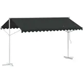 Syfax Auvent autoportant 4 × 3 m Polyester Anthracite