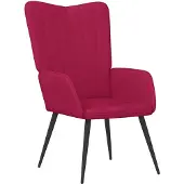 vidaXL Chaise de relaxation Rouge bordeaux Velours