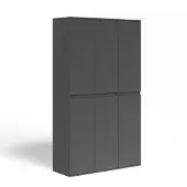 Vicco Armoire à vêtements Claus Anthracite 111x191.5cm avec 6 portes, Model 54740