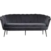 Ebuy24 Nice canapé 3 personnes en velours, gris.