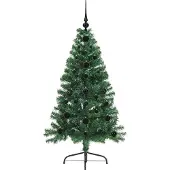 vidaXL Sapin de Noël artificiel pré-éclairé Vert 120 cm PVC