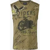 KOROSHI T-Shirt olive / sapin / vert fluo / blanc