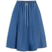 Tommy Hilfiger Ww0ww50015 Midi Skirt Bleu S Femme