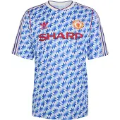 Adidas Maillot extérieur Manchester United FC 1990-92 - Bleu, Bleu