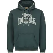 Lonsdale Sweat-shirt 'Outwood' vert foncé / blanc cassé