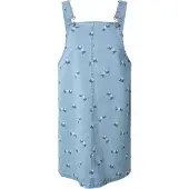 Pieces Jupe-salopette 'PCFlora' bleu denim / sapin / rosé