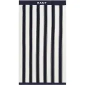 Gant Serviette de plage bleu foncé / blanc naturel
