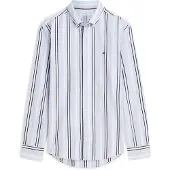 Tommy Hilfiger Chemise 'Regular Fit Multicolour Stripe' bleu marine / bleu clair / rose / blanc
