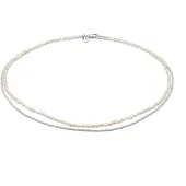 KUZZOI Chaîne argent / blanc perle