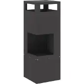 vidaXL – Brasero noir, 35 x 35 x 100 cm, en acier résistant aux intempéries
