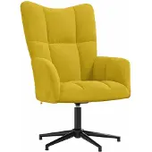 vidaXL Fauteuil relax jaune moutarde velours