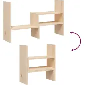 vidaXL Support d'écran (39-72)x17x43 cm pin massif