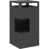 vidaXL , foyer de jardin noir, 50 x 50 x 100 cm, en acier résistant aux intempéries
