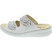 Belvida - Sandales plates pour femmes, couleur blanche, style décontracté
