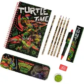 Thumbs Up Garçons, Portefeuille, TMNT - Set de papeterie 11 pièces, Multicolore