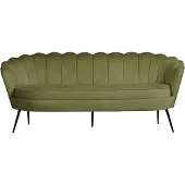 Ebuy24 Nice canapé 3 personnes en velours, vert.