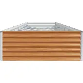vidaXL Lit surélevé brun clair 775 x 100 x 36 cm Acier galvanisé