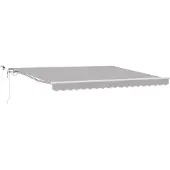vidaXL , store enroulable gris clair, 400 x 350 cm, polyester