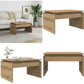 vidaXL Table basse Artisan-Chêne 68x50x38 cm Bois composite