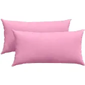 vidaXL Coussins de canapé 2 pcs Rose 80 x 40 cm tissu
