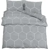 vidaXL Ensemble de literie Gris 200x220 cm coton