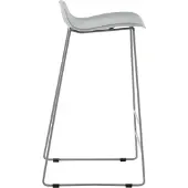 Ebuy24 Wave Tabouret de bar, Chaise coque, gris.