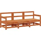 vidaXL Canapé modulable 3 pièces Marron cire