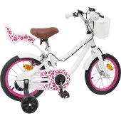 vidaXL Vélo pour enfant avec roues stabilisatrices, 16 pouces, pour les 4-6 ans, blanc