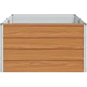 vidaXL Lit surélevé brun clair 160 x 80 x 45 cm Acier galvanisé