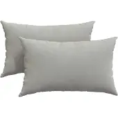 vidaXL Coussins de canapé 2 pcs Gris clair 50 x 30 cm tissu