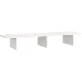 vidaXL Support d'écran blanc 100x27x15 cm pin massif