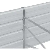 vidaXL Lit surélevé marron clair 600 x 80 x 45 cm Acier galvanisé