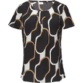 s.Oliver Black Label Chemisier beige / noir / blanc