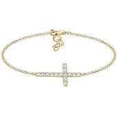 Elli Bracelet 'Kreuz' or / transparent