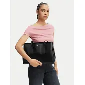 Calvin Klein Sac bandoulière 'Monogram Logo Business Tote' noir