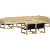 vidaXL Ensemble de salon de jardin 8 pièces, blanc et beige