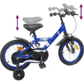 vidaXL Vélo pour enfant 12 pouces, pour les 2-4 ans, bleu foncé