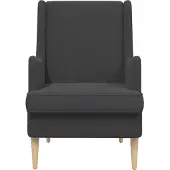 vidaXL fauteuil Gris foncé Tissu en laine de mouton