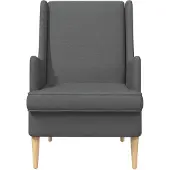 vidaXL fauteuil Gris foncé tissu