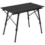 Famanu Table pliante en plastique pour le camping, noire