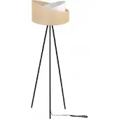 Light11 HOME Lampadaire, trépied, métal, abat-jour en jute, 45 cm
