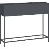 vidaXL Planteur de jardin surélevé Anthracite 100 x 26 x 82 cm Acier