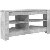 vidaXL Meuble TV d'angle , 102 x 40,5 x 45 cm, gris béton, panneaux de particules