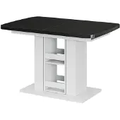 Vicco Table de salle à manger Fenaro Noir/Blanc 120-160 x 80 cm, Model 59610