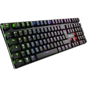 Sharkoon PureWriter RGB, Avec fil, USB, Commutateur mécanique, AZERTY, LED RGB, Noir