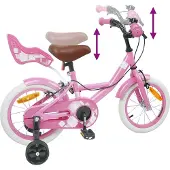 vidaXL Vélo pour enfant 12 pouces, pour les 2-4 ans, rose clair