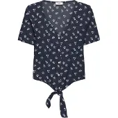 JDY Chemisier 'JDYSEZEN' bleu foncé / blanc