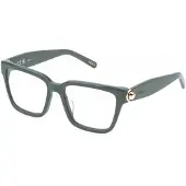 Furla Lunettes de vue - - VFU990 - Vert kaki lucido - Acétate brillant - Taille 54/17/140