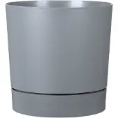 Garden ID Pot De Fleur Garden Id Plano Rond Gris 32 L